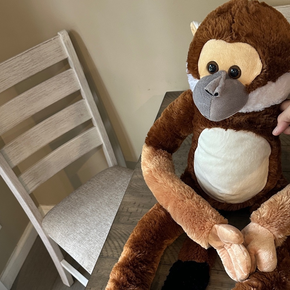 Plush Monkey Toy - Brown and Cream